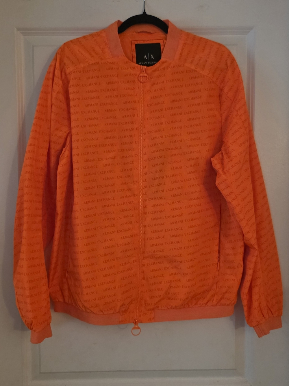 Armani Exchange Women’s Orange Bomber Jacket